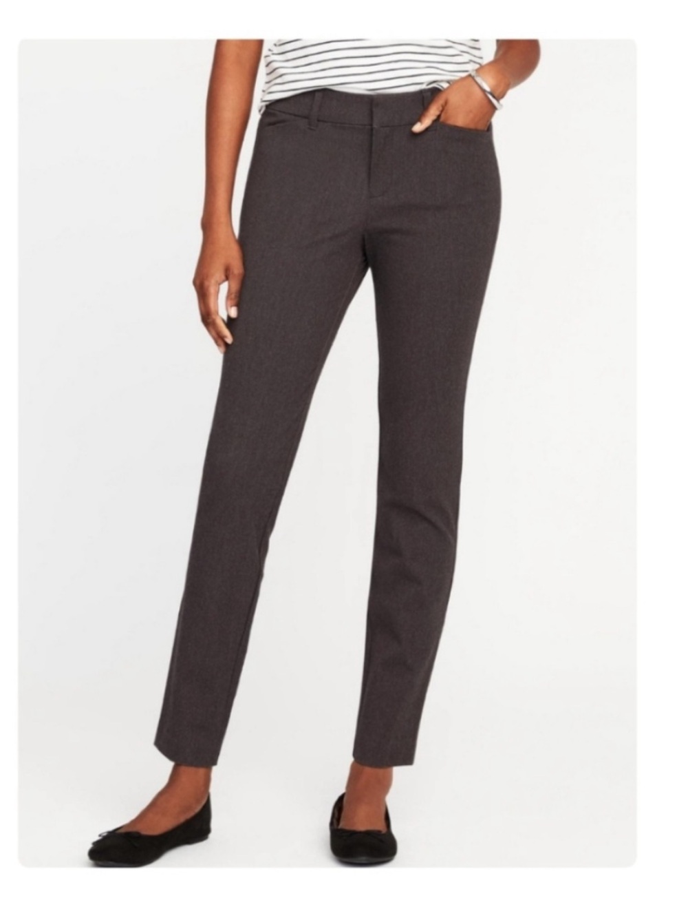 Old Navy Charcoal Grey Pixie Ankle Pants Trousers 14 Gray cotton